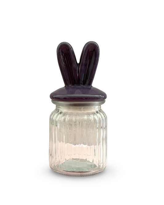 Contenedor de vidrio Pascua morado