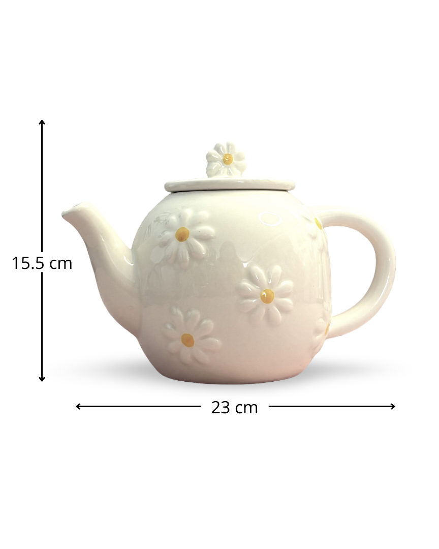 Tetera de cerámica Margaritas