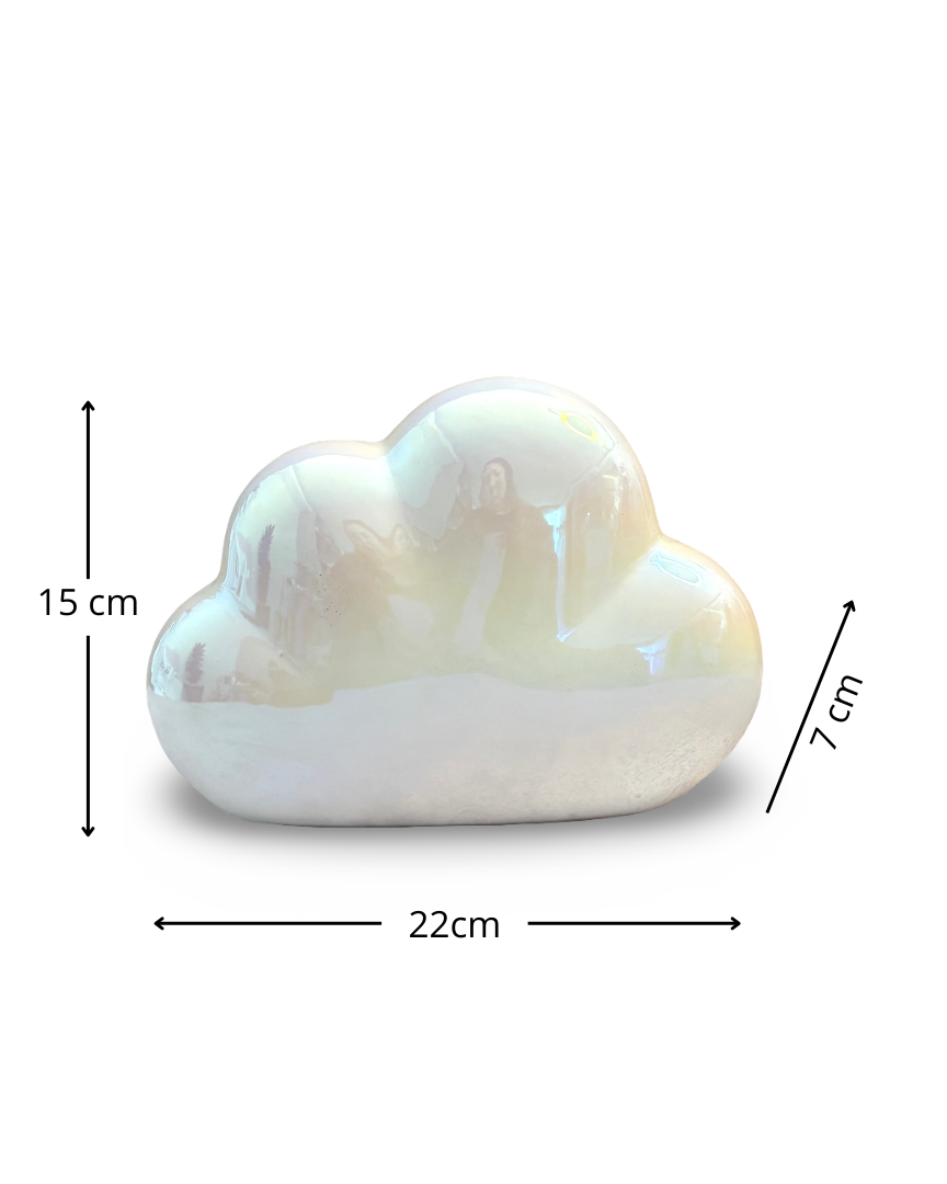 Alcancía decorativa de cerámica Nube