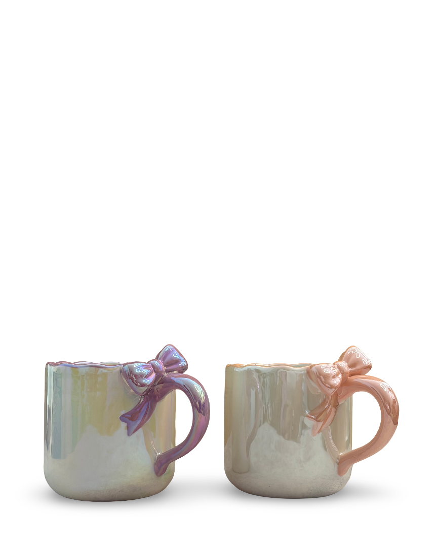 Set de tazas de cerámica tornasol Coquette