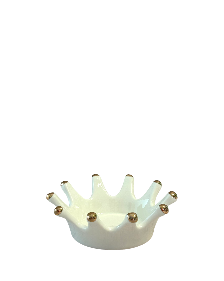 Joyero  de cerámica en forma de corona