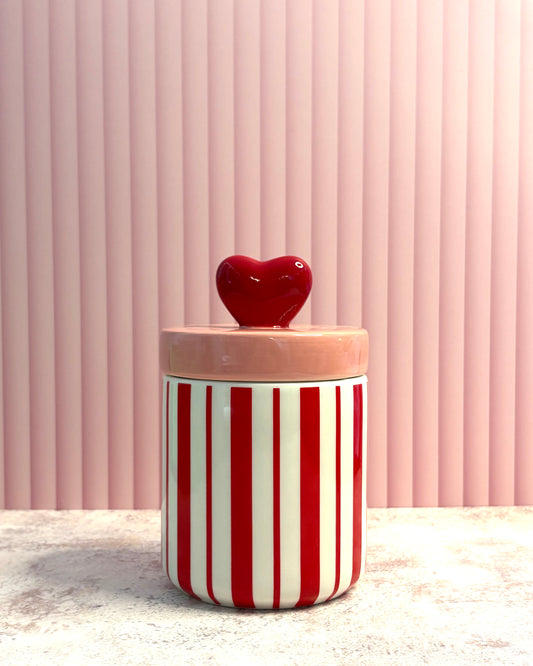 Contenedor decorativo de cerámica con corazón Cutie