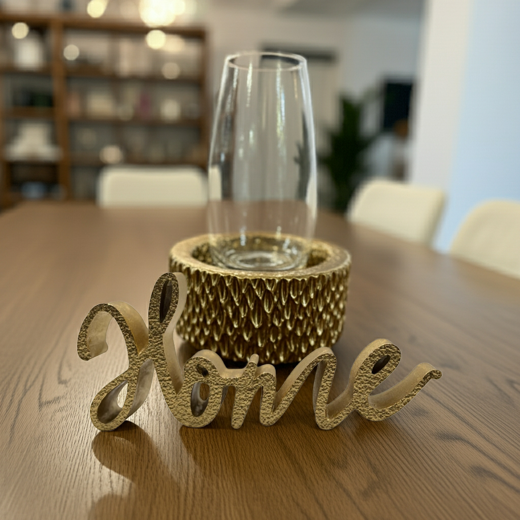 Figura Dorada Decorativa Home