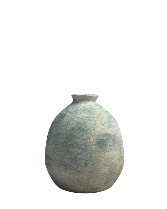 Florero de cerámica azul