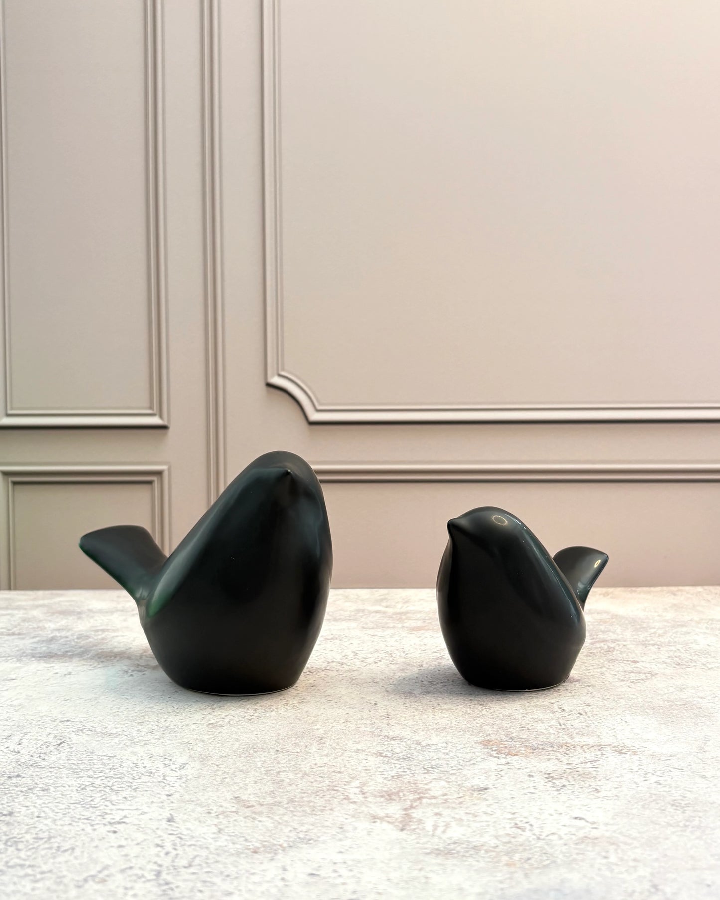 Set de figuras de ave en cerámica Fran