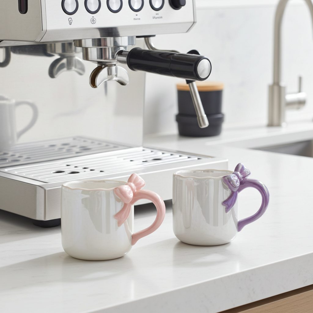 Set de tazas de cerámica tornasol Coquette