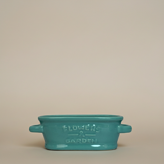 Maceta de cerámica Tina Vintage verde