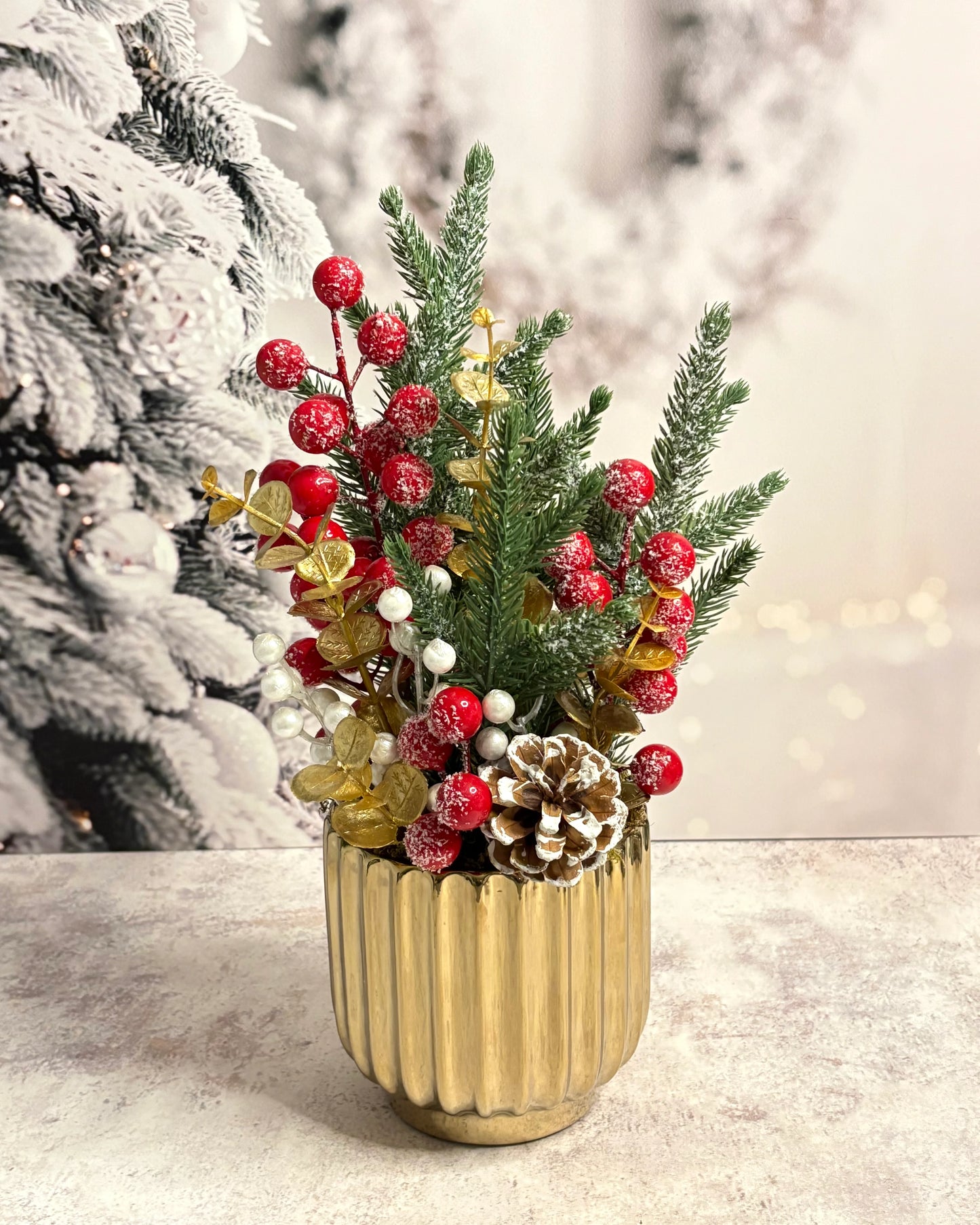 Centro de mesa Navideño Gold Christmas