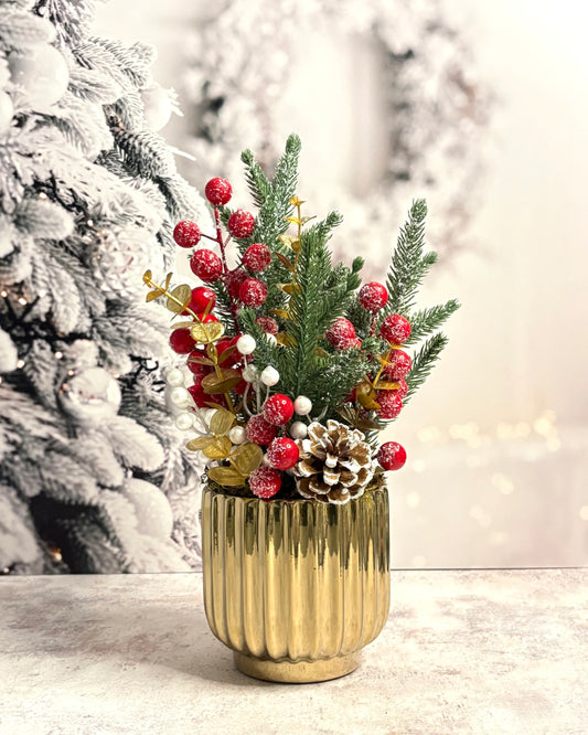 Centro de mesa Navideño Gold Christmas