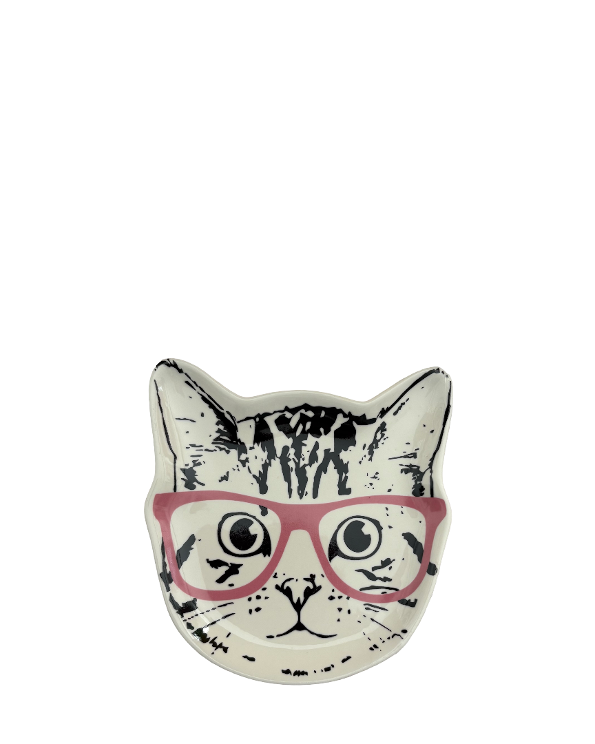 Plato joyería de cerámica gato Harry