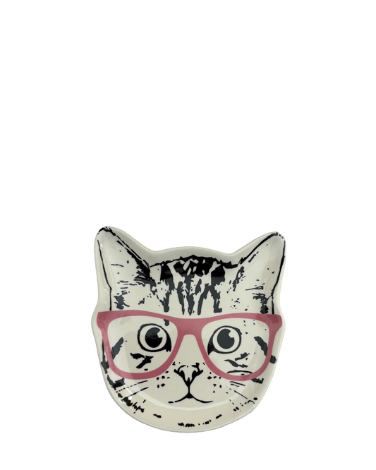 Plato joyería de cerámica gato Harry