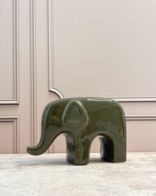 Figura decorativa elefante de cerámica