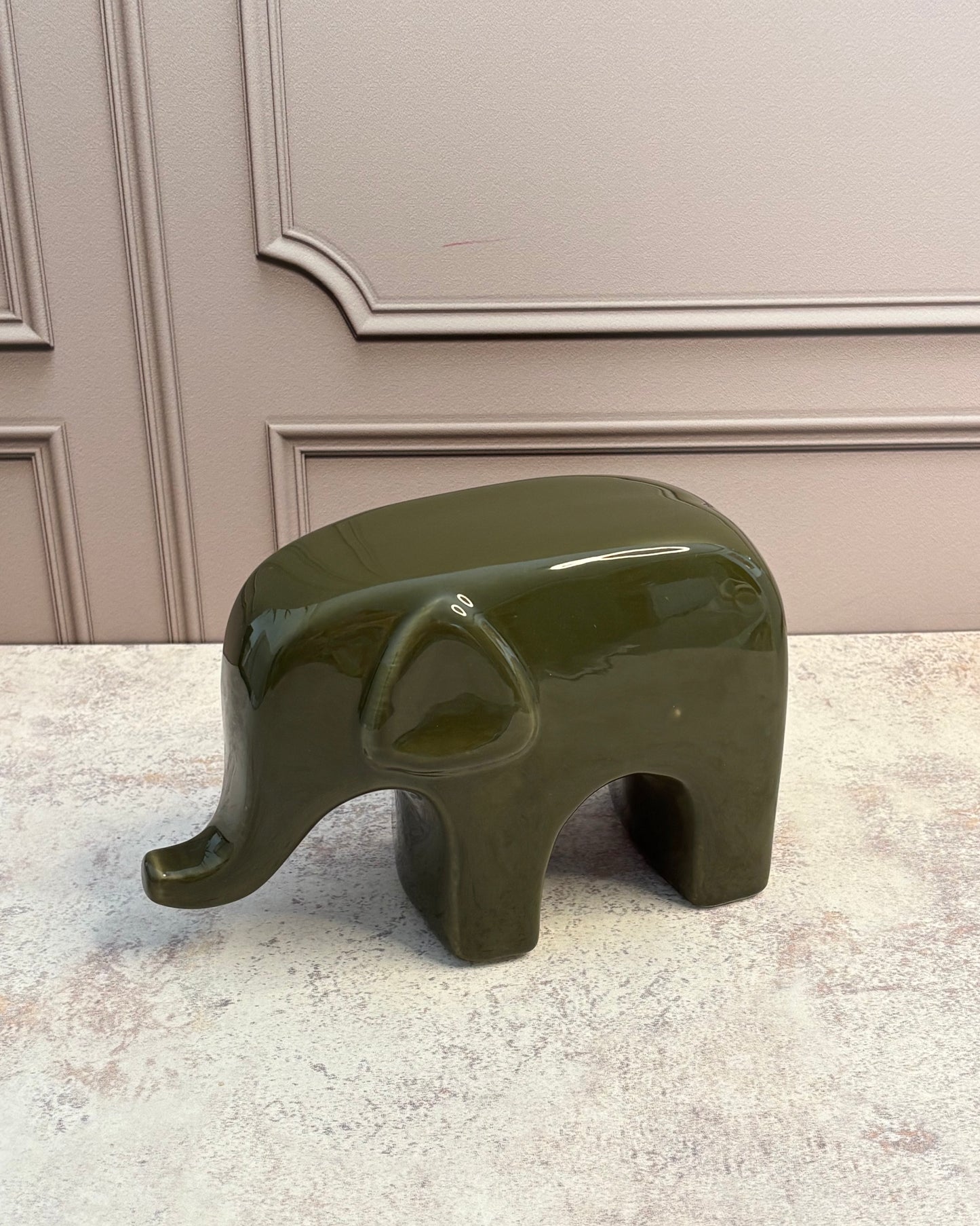 Figura decorativa elefante de cerámica