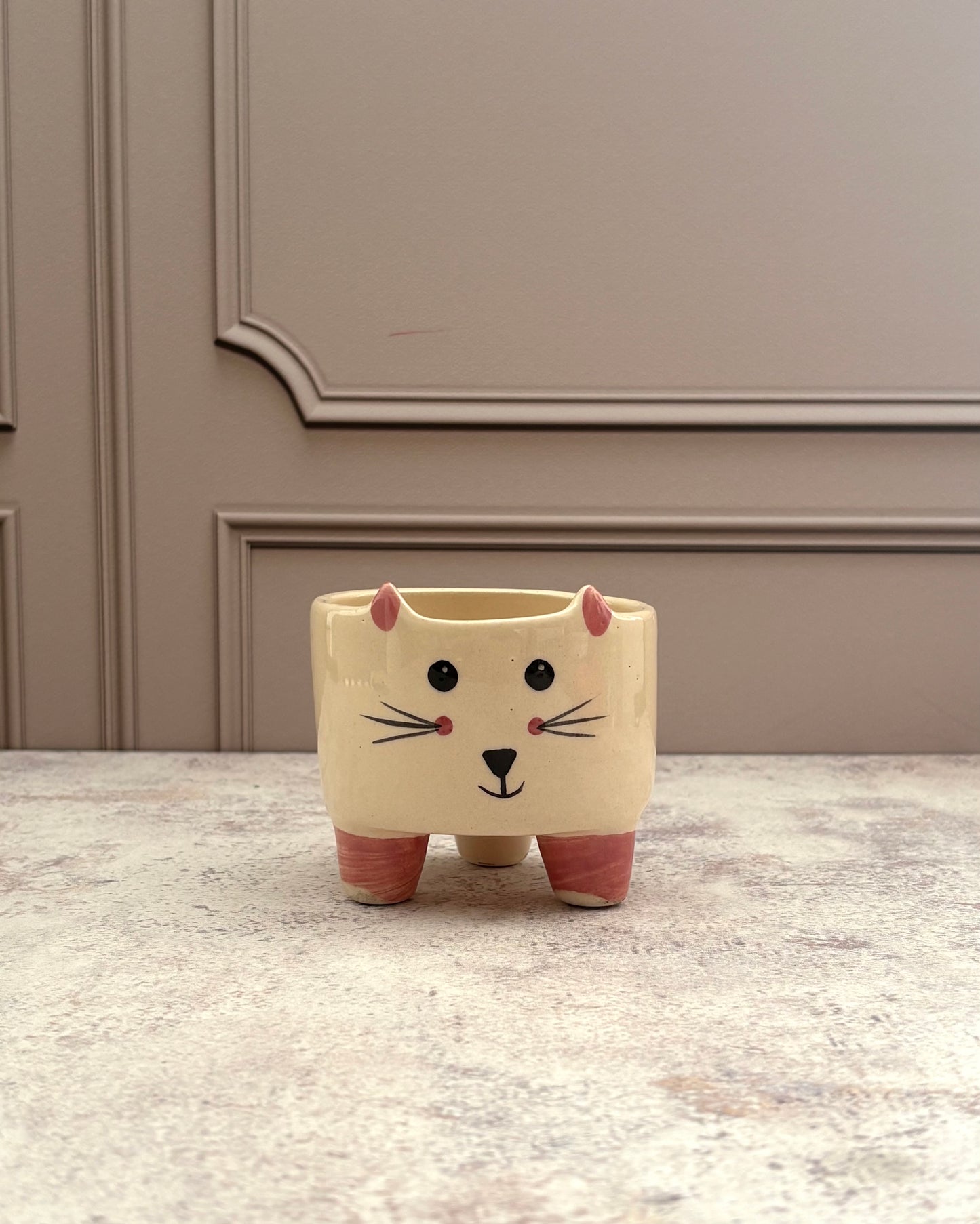 Maceta de cerámica gatito mini Kawaii