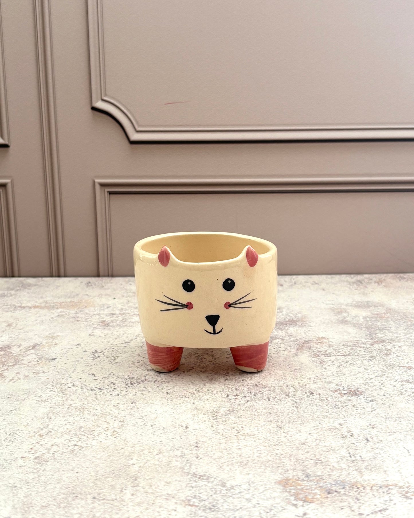 Maceta de cerámica gatito mini Kawaii