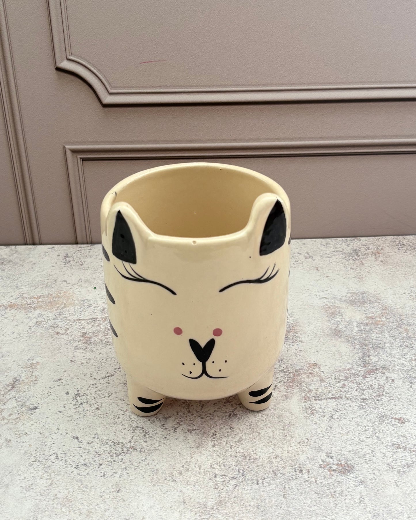 Maceta de cerámica Felino chica