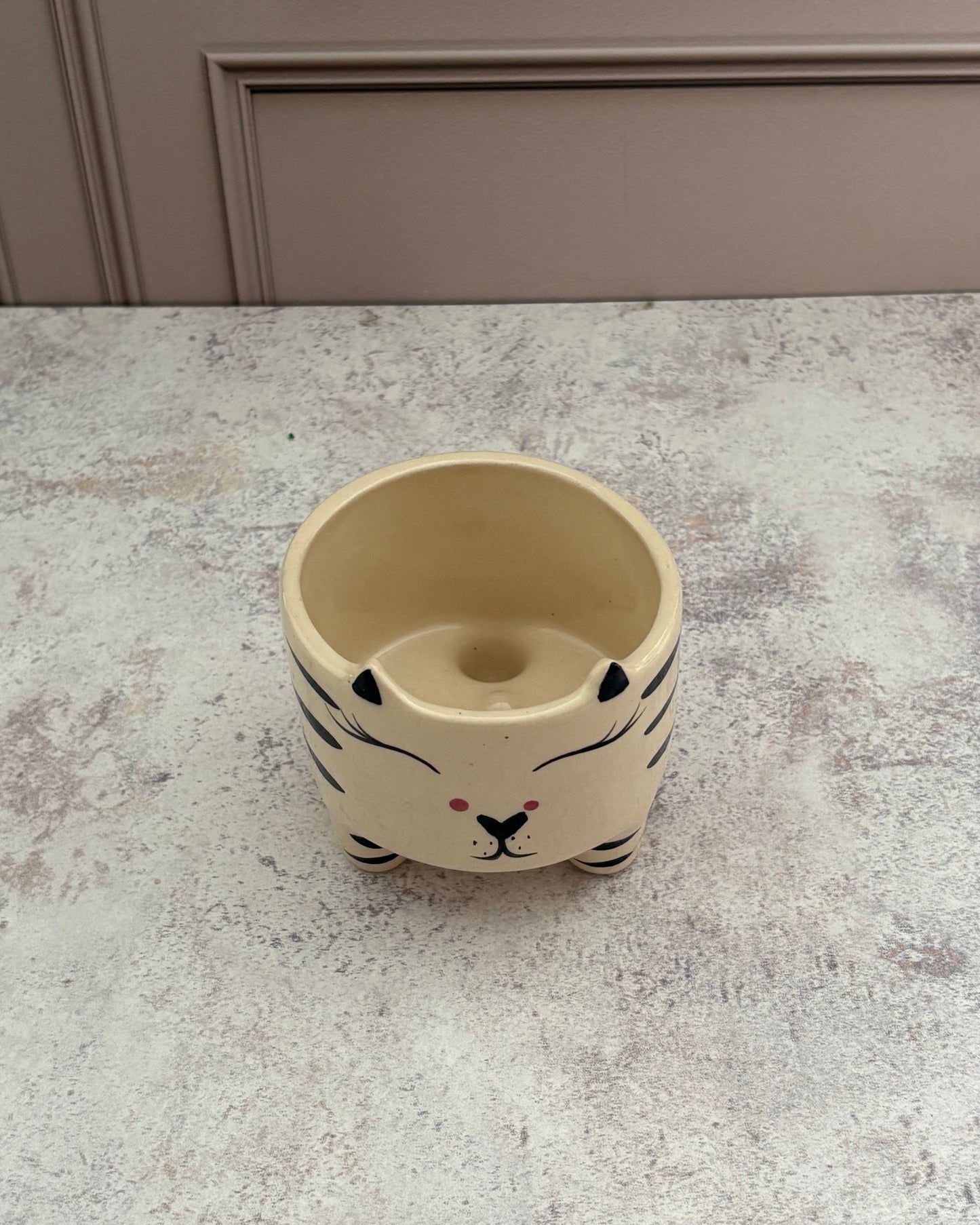 Maceta de cerámica felino mini Kawaii