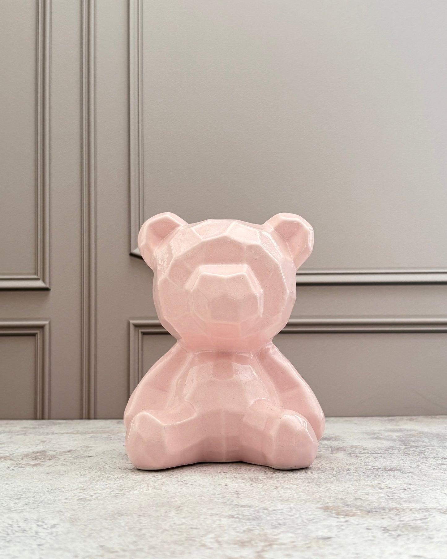 Maceta de cerámica Oso rosa