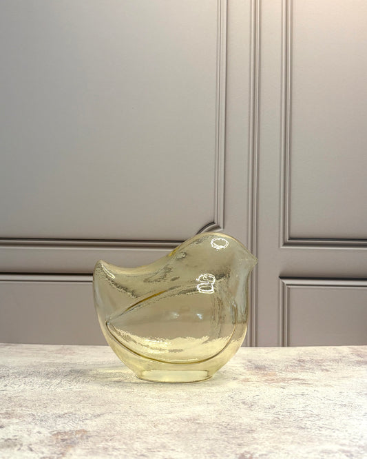 Figura decorativa de ave en vidrio