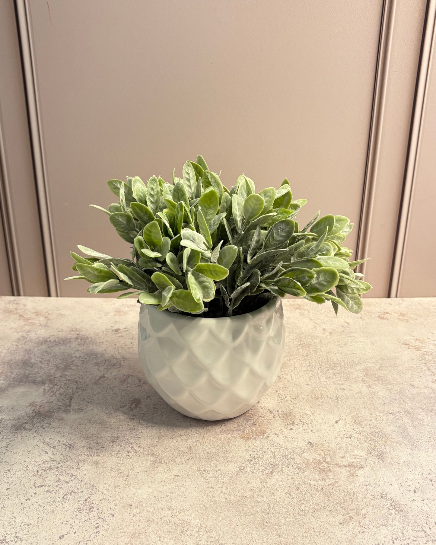 Maceta de cerámica con planta decorativa Sirena
