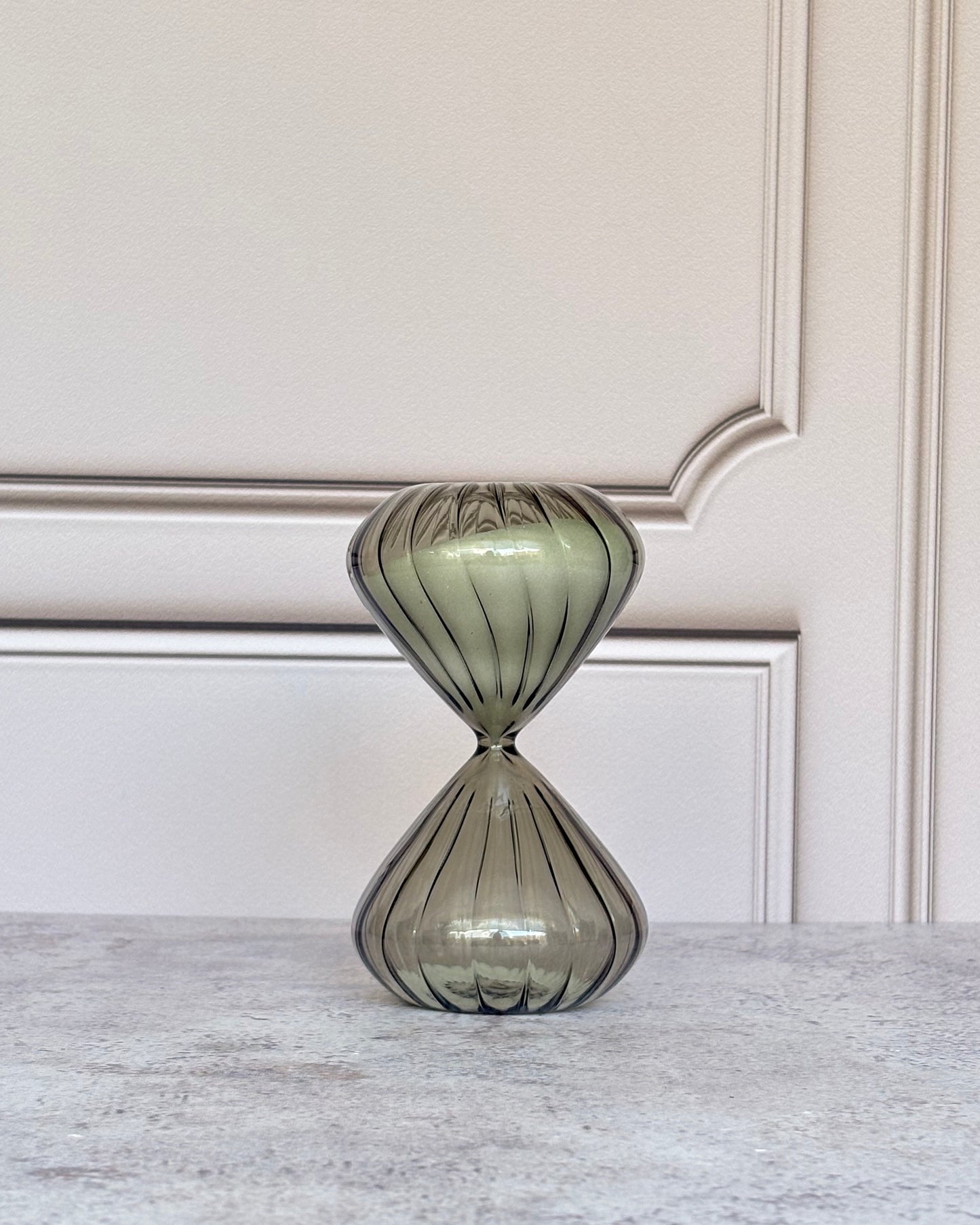Reloj de arena en vidrio