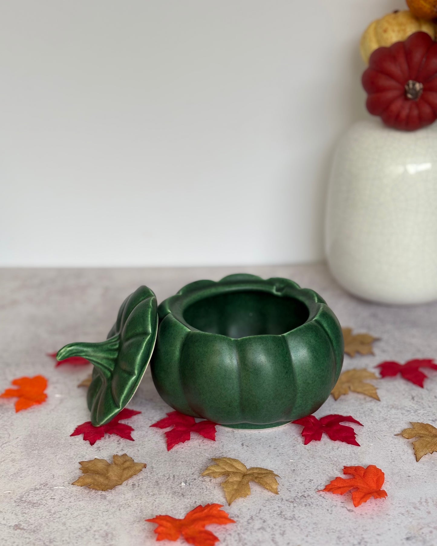 Calabaza de cerámica con tapa