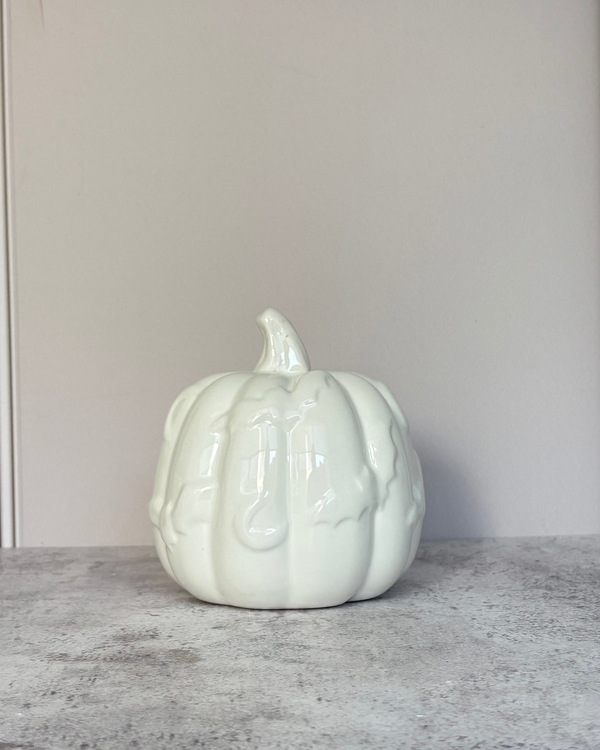 Figura decorativa calabaza de cerámica