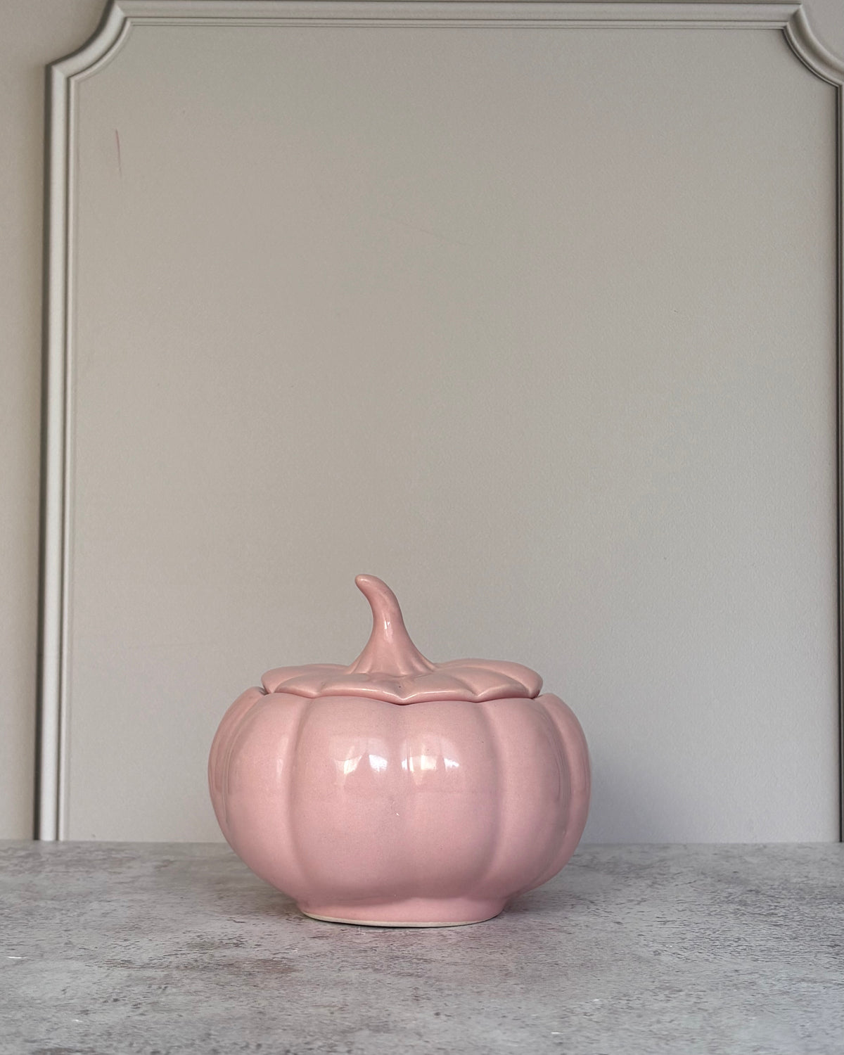 Contenedor de cerámica calabaza pink