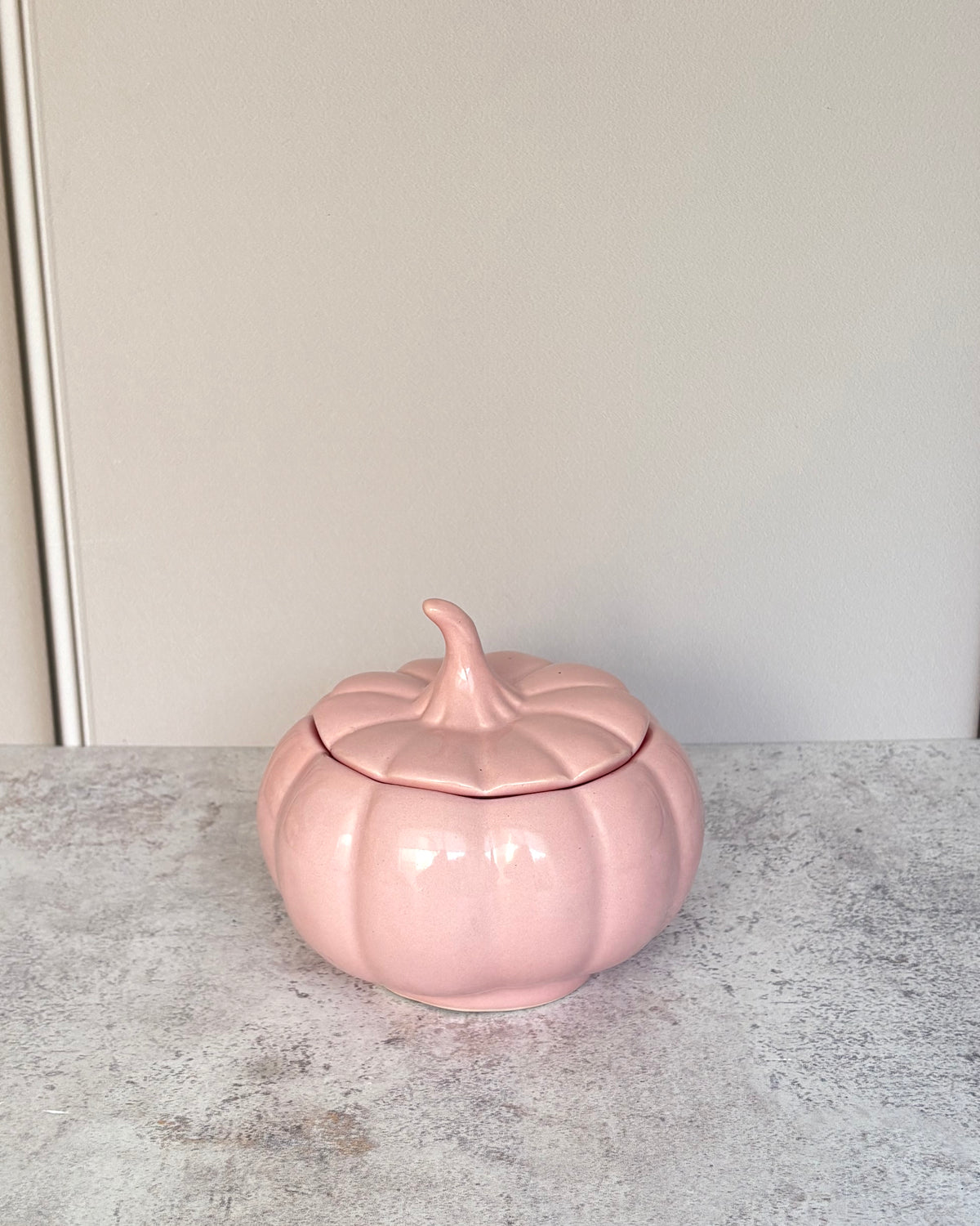 Contenedor de cerámica calabaza pink