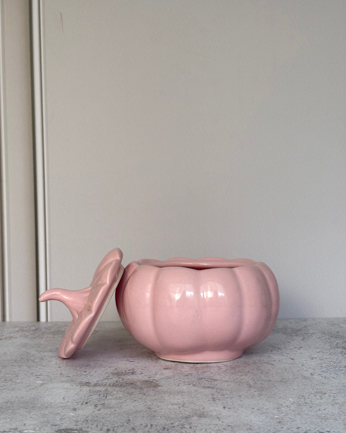 Contenedor de cerámica calabaza pink