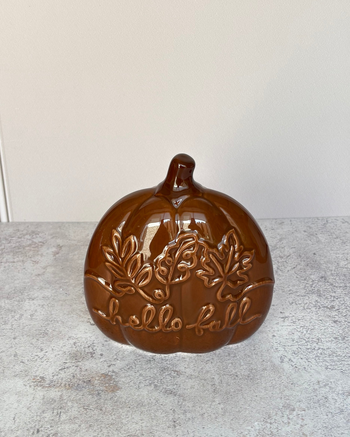 Figura decorativa de cerámica Calabaza Fall