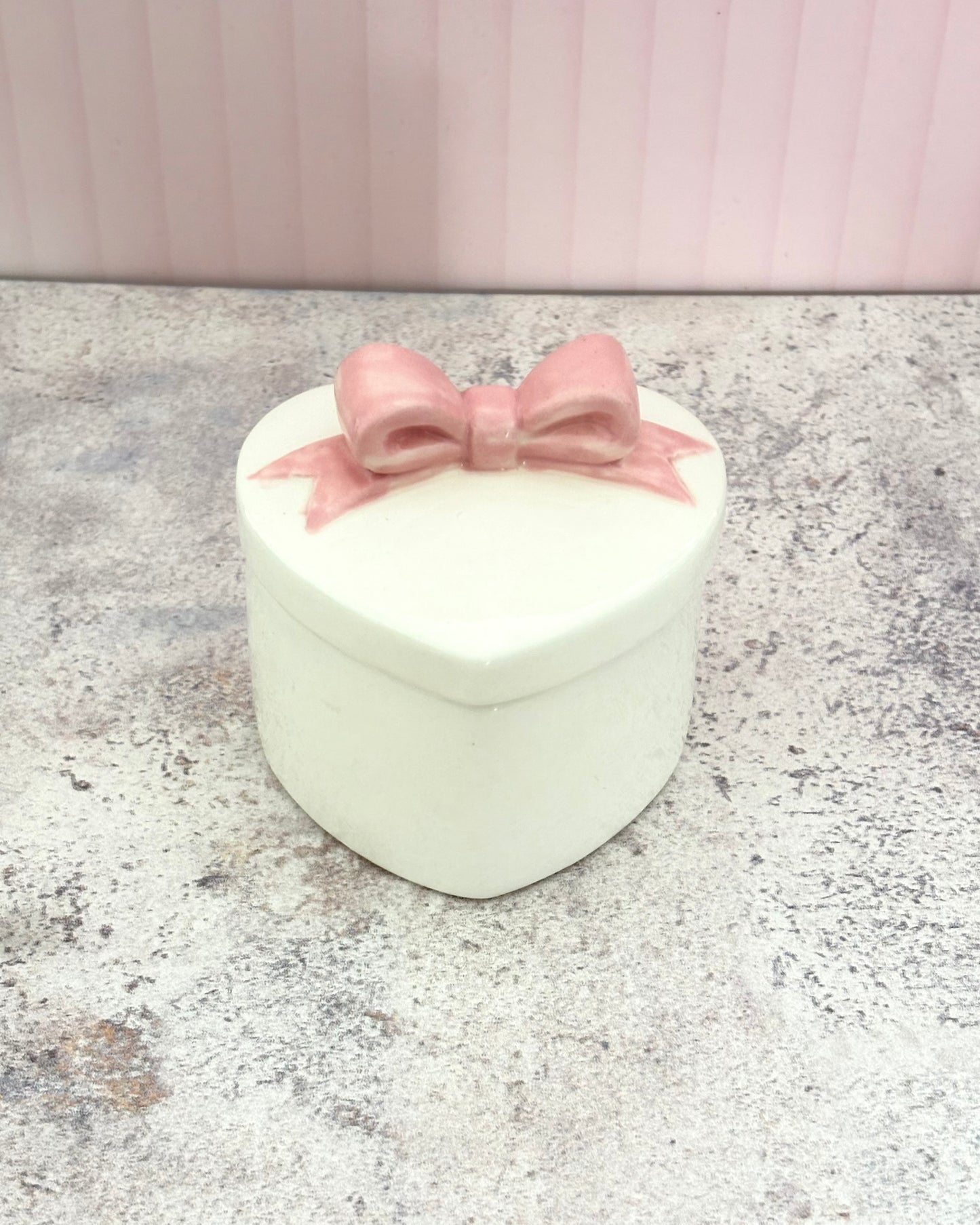 Joyero de cerámica decorativo Lazo