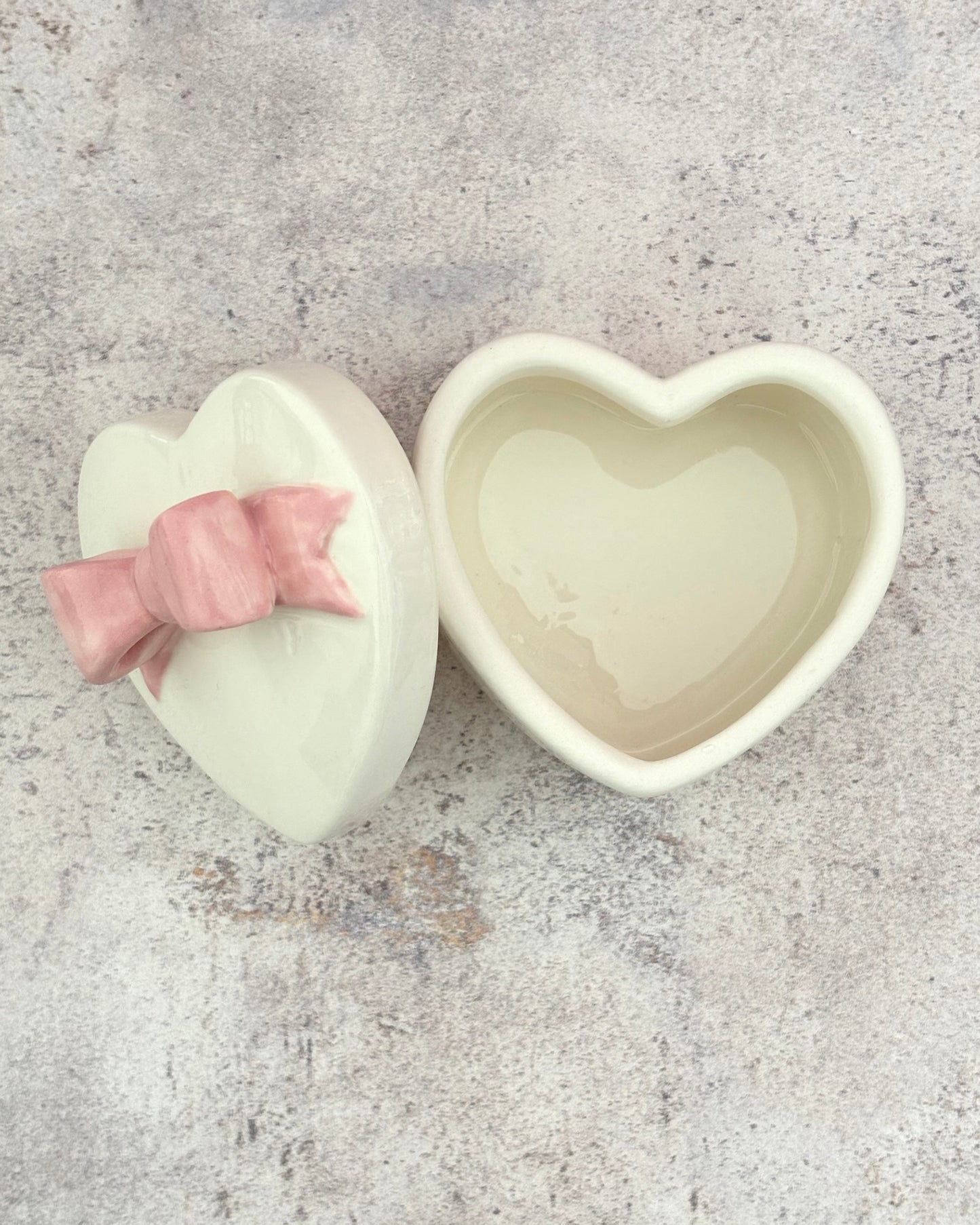 Joyero de cerámica decorativo Lazo