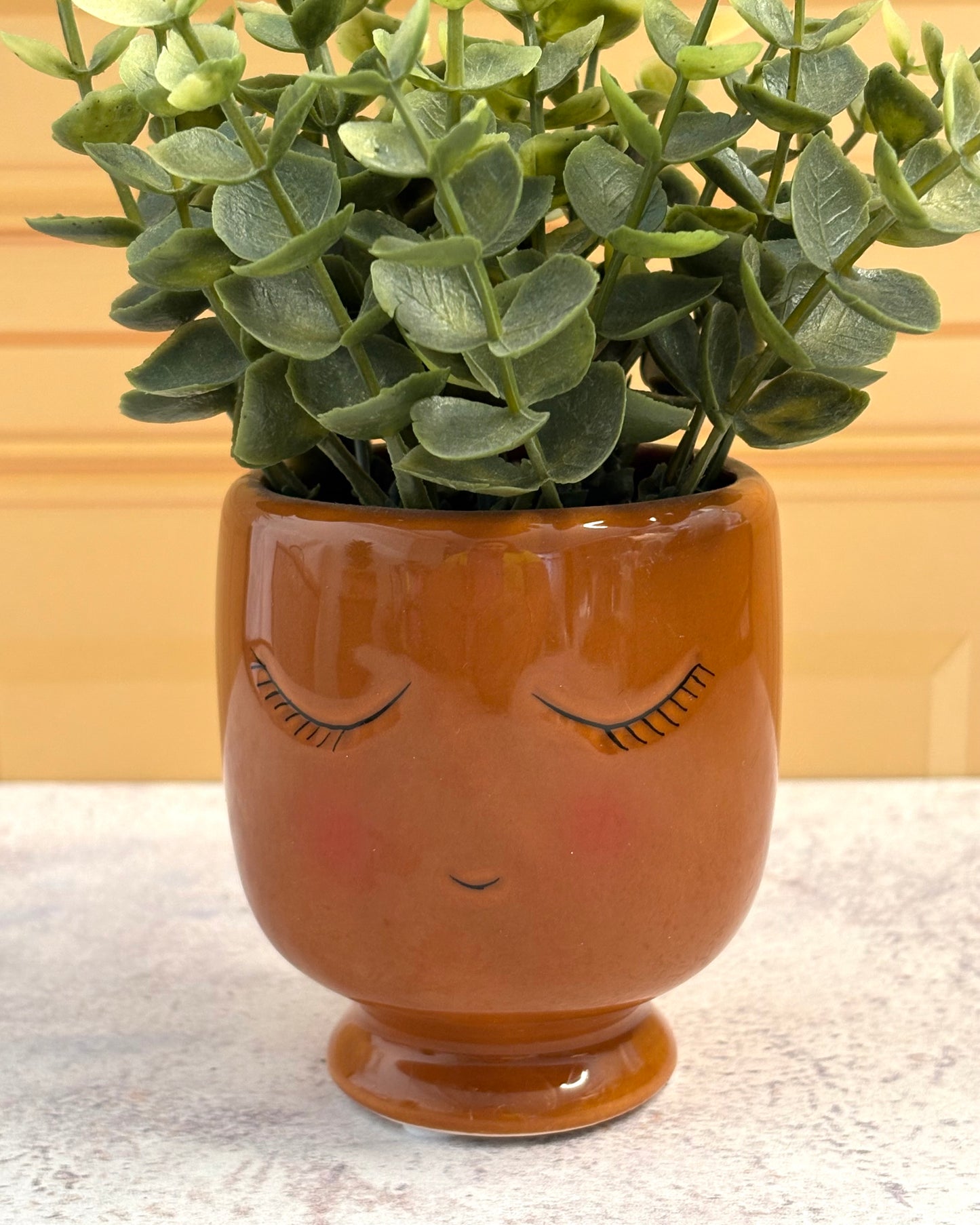 Planta artificial con maceta en cerámica Mori