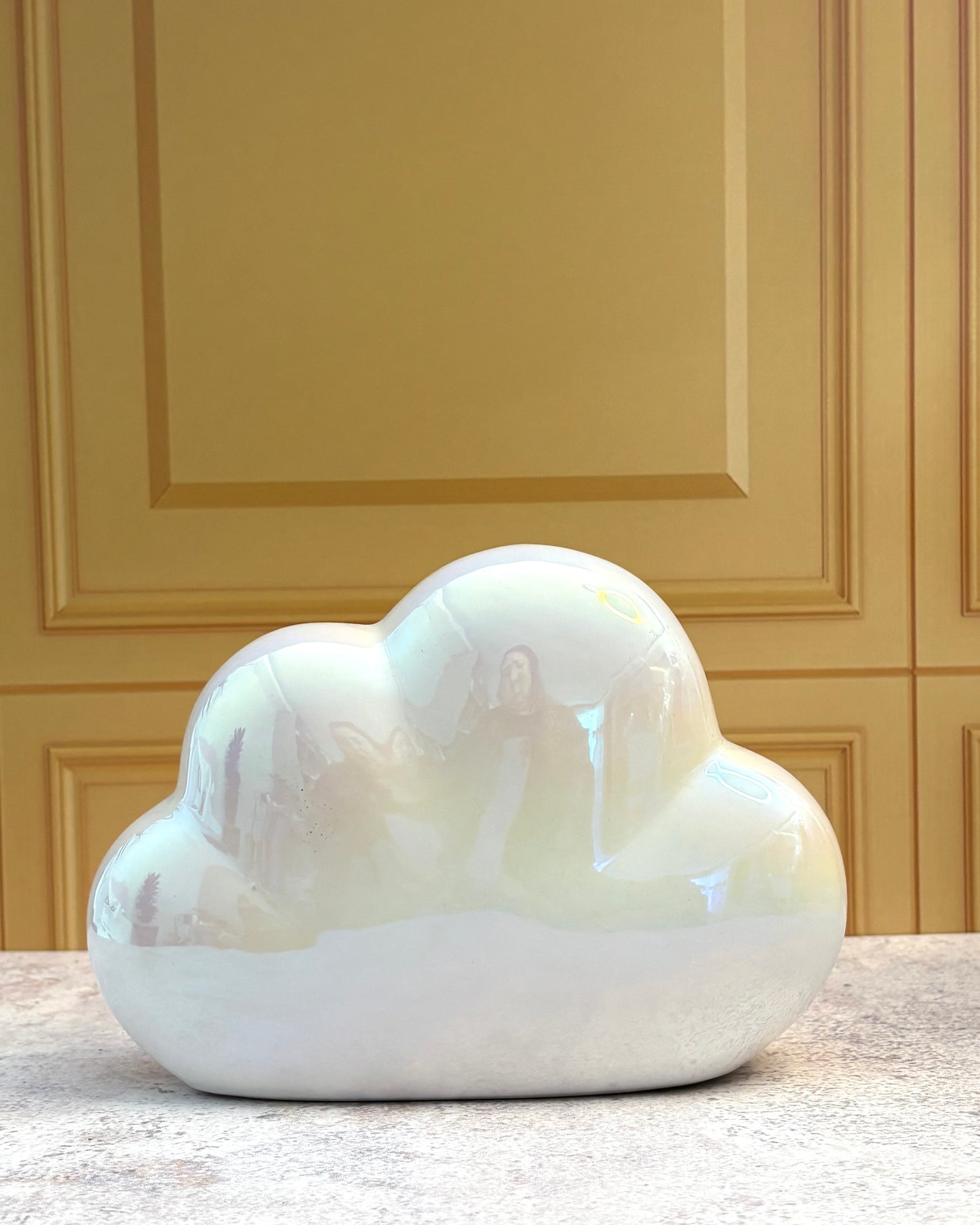 Alcancía decorativa de cerámica Nube