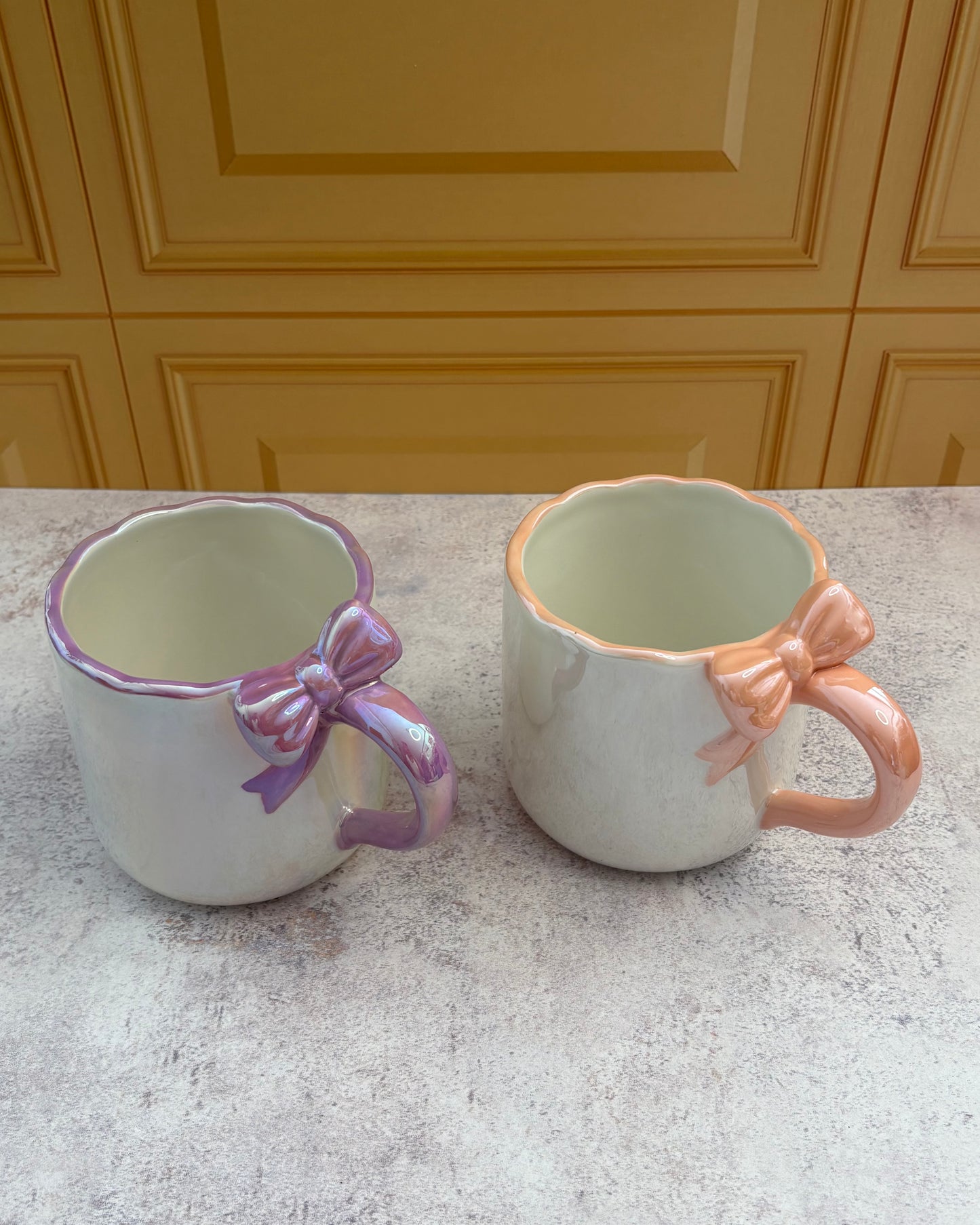 Set de tazas de cerámica tornasol Coquette