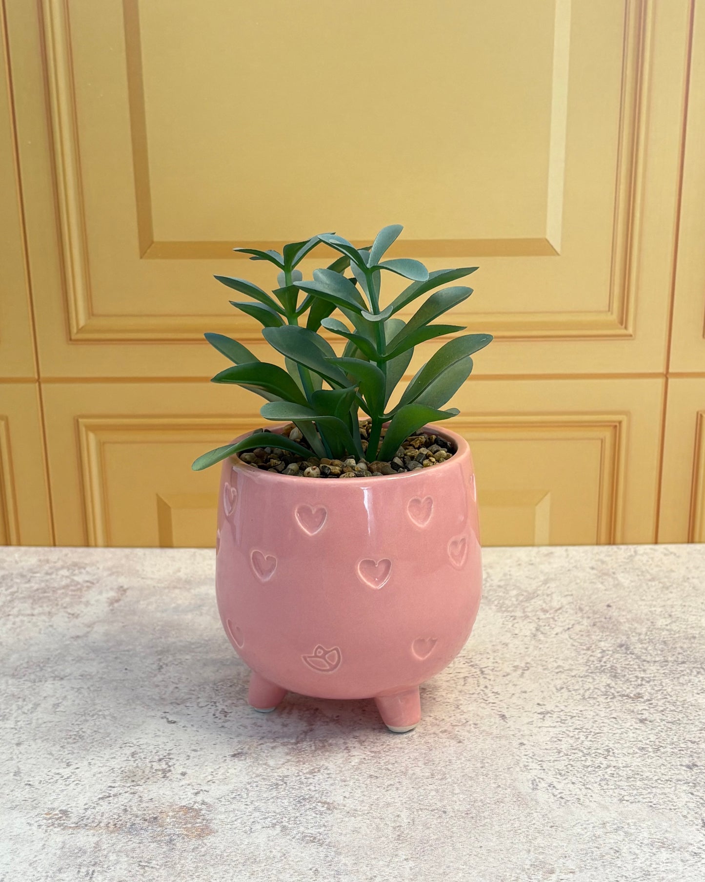 Maceta de cerámica con planta artificial Sweet