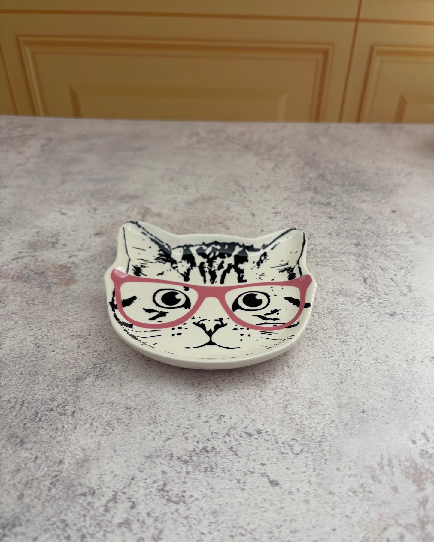 Plato joyería de cerámica gato Harry