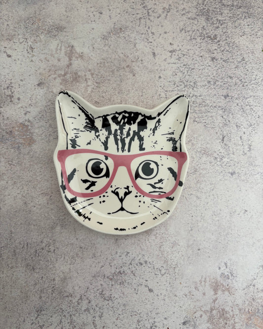 Plato joyería de cerámica gato Harry