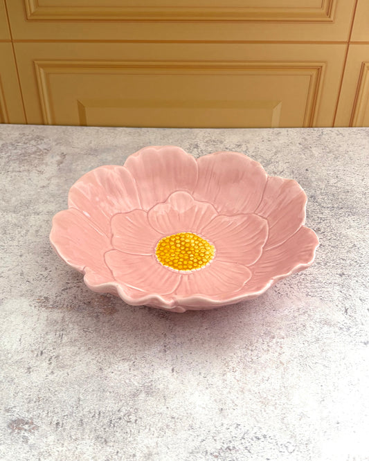 Plato decorativo de cerámica Flor