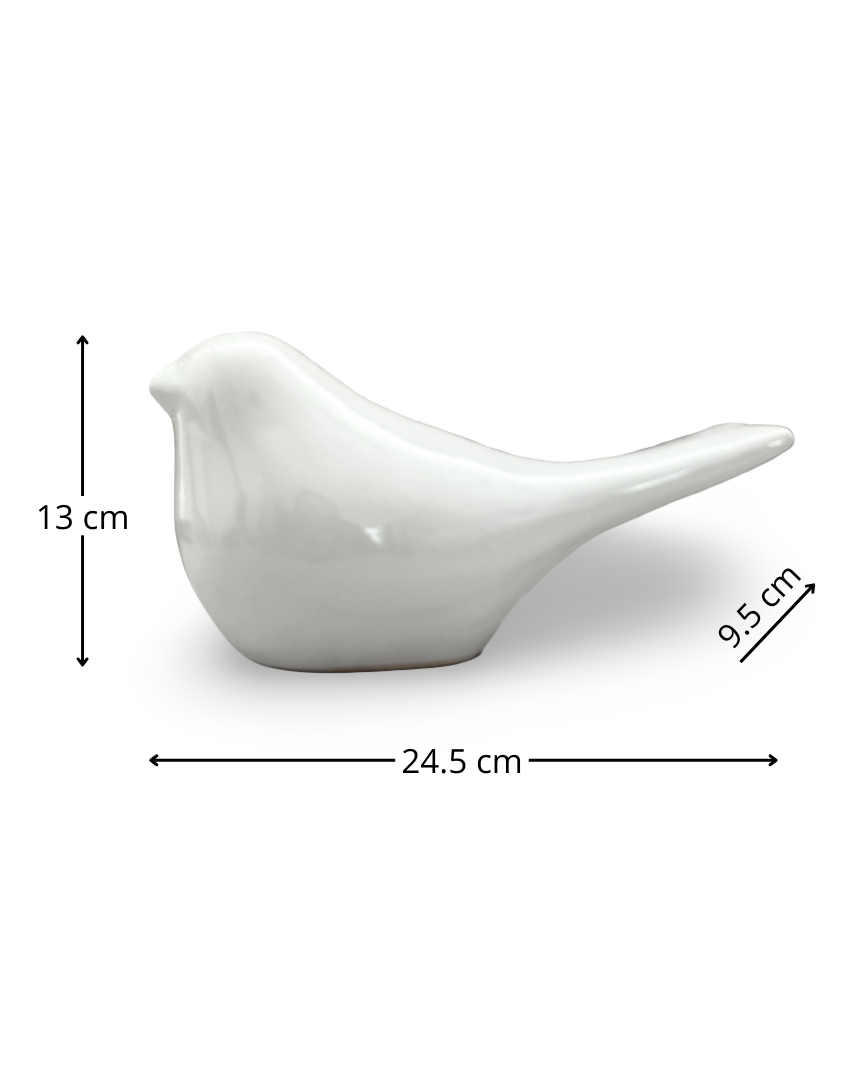 Figura decorativa de paloma de cerámica Ivora