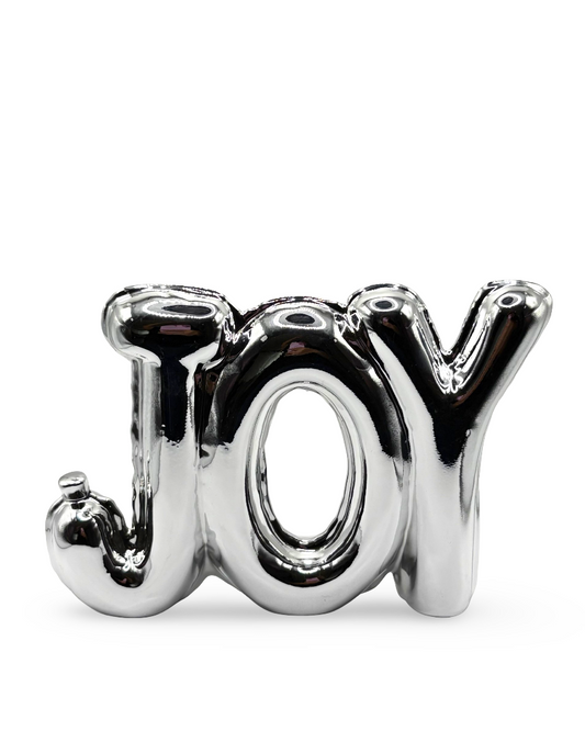 Figura Decorativa Navideña plata Joy