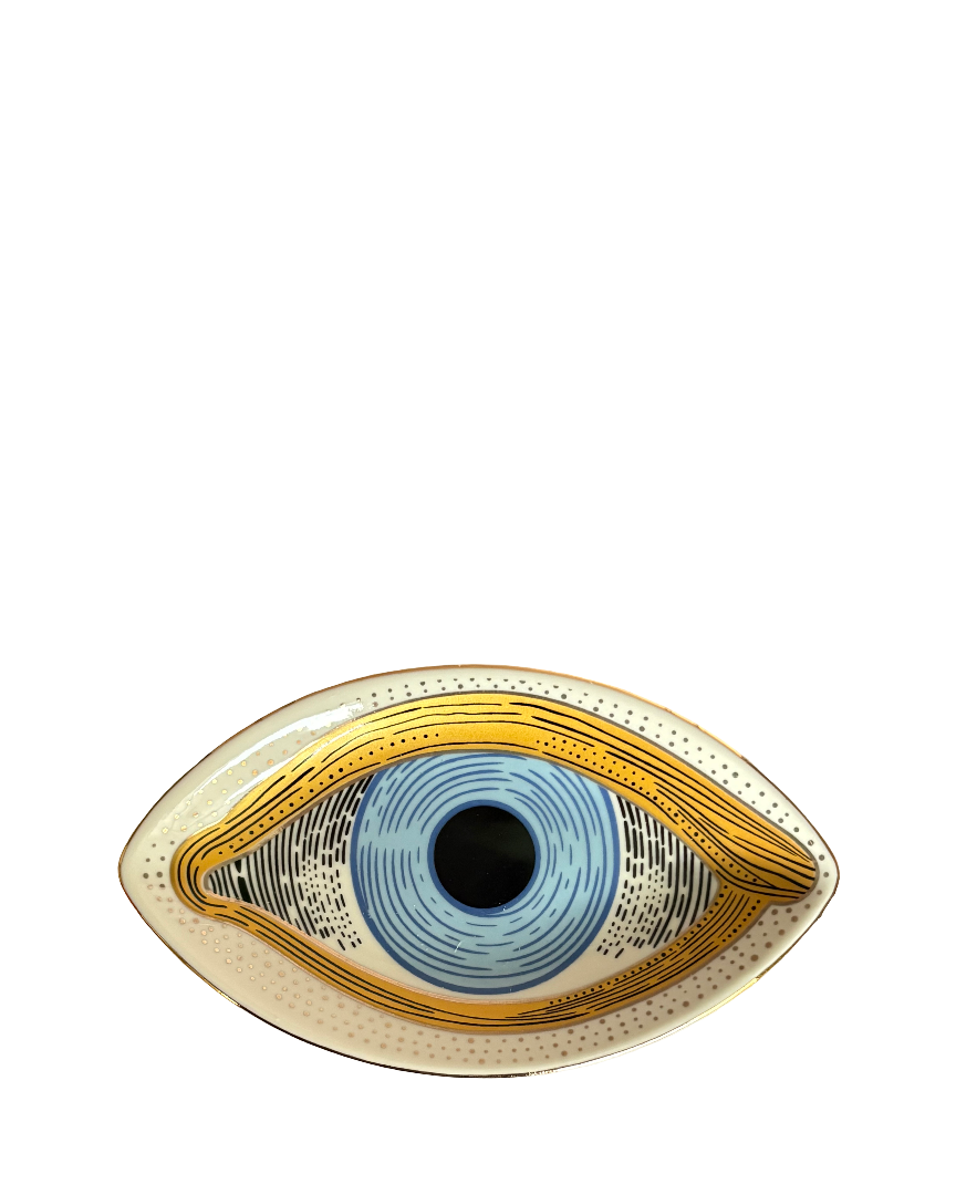 Joyero de cerámica en plato