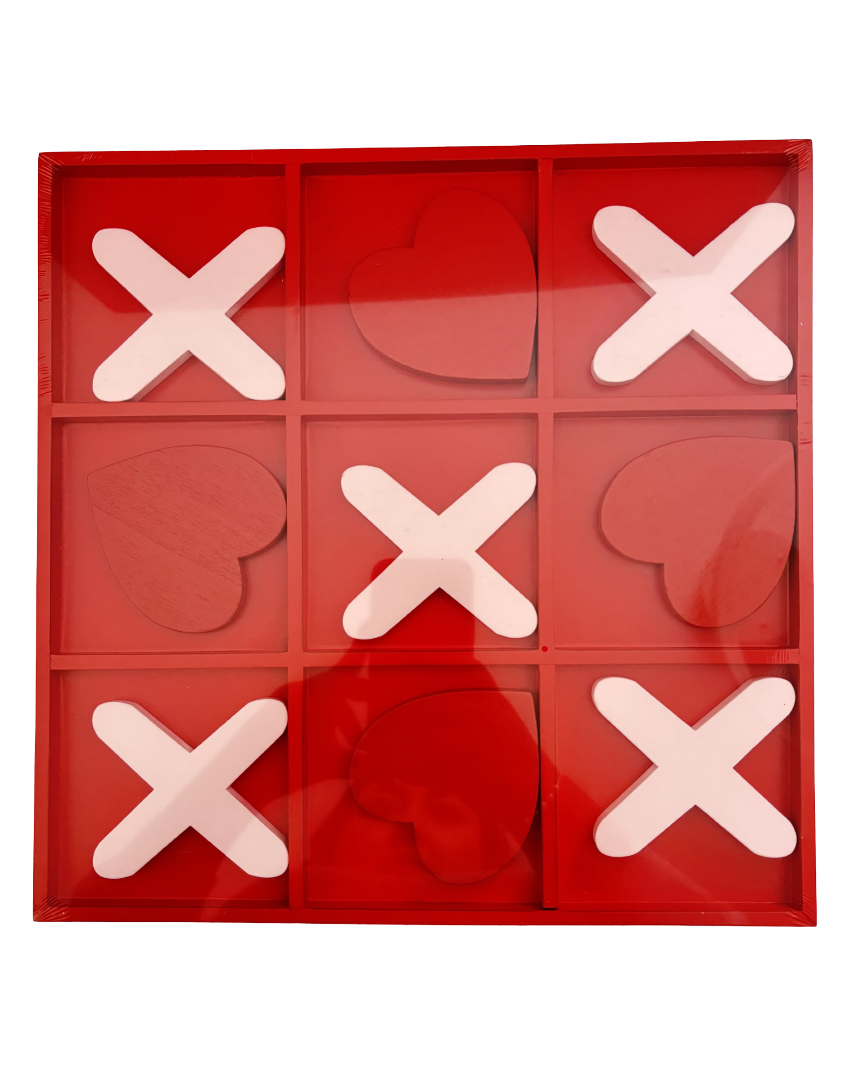 Tablero decorativo juego de gato para mesa de madera Xoxo