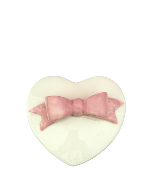 Joyero de cerámica decorativo Lazo