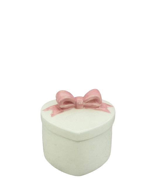 Joyero de cerámica con moño Lazo
