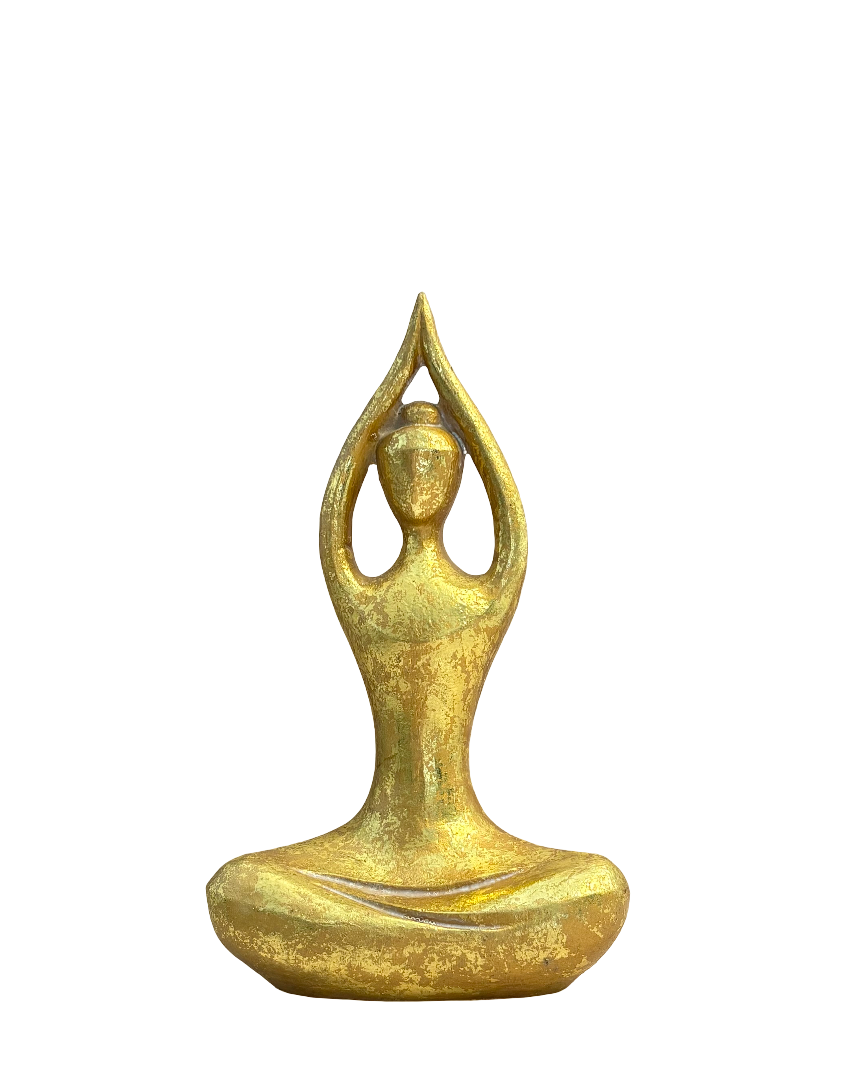 Figura decorativa mujer loto