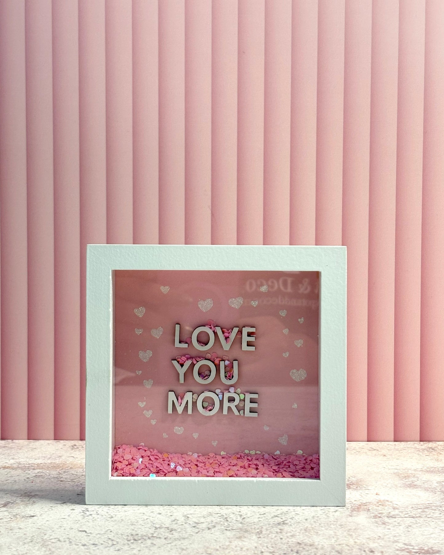 Cuadro decorativo rosa de madera Love You More
