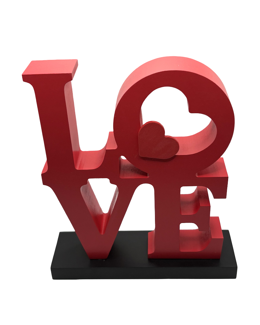 Figura decorativa de madera  Red Love