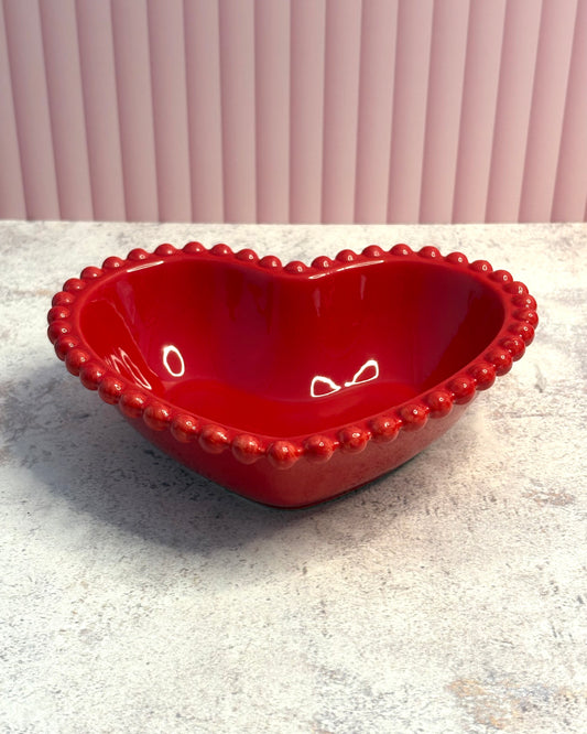 Plato hondo cerámica en forma de corazón